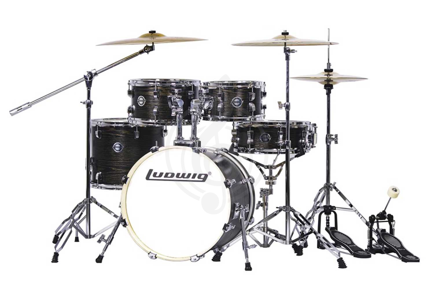 Комплект ударной установки Ludwig LC196-1 Accent Pro - Барабанная установка, черная,  LC196-1 Accent Pro в магазине DominantaMusic - фото 1