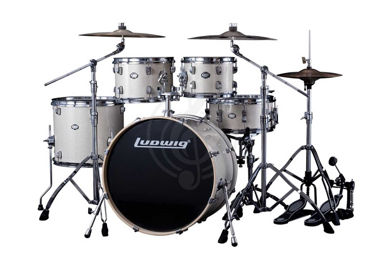 Комплект ударной установки Ludwig LEE52201 Element - Барабанная установка, белая,  LEE52201 Element в магазине DominantaMusic - фото 1