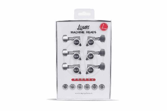 Изображение Luxars LTA-50A-CR - Колки для гитары, локовые, 3+3, хром
