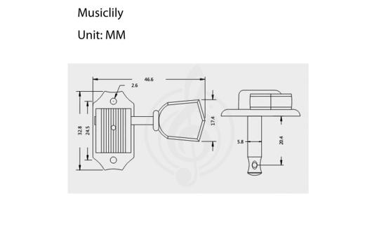 Гитарная фурнитура и механика M171 Колки для гитары, 3+3, хром, Musiclily,  M171 в магазине DominantaMusic - фото 2