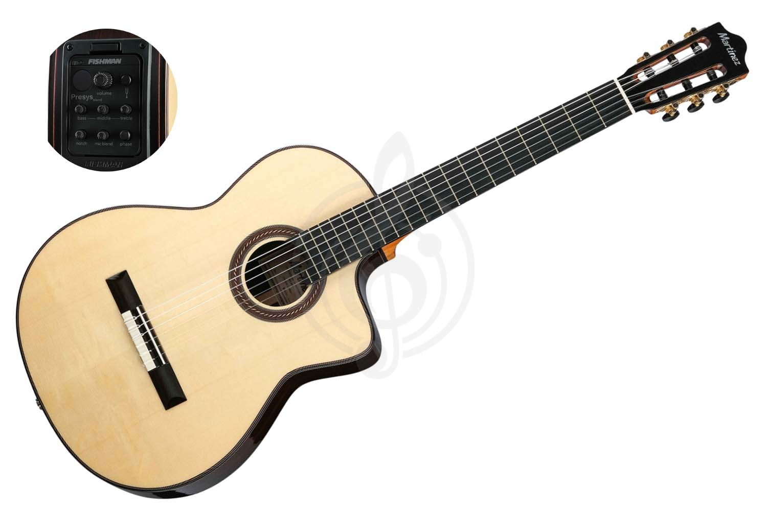 Классическая гитара 4/4 Martinez Almeria-Luthier-Rosewood - Классическая гитара со звукоснимателем, MARTINEZ Almeria-Luthier-Rosewood в магазине Доминанта мьюзик - фото 1