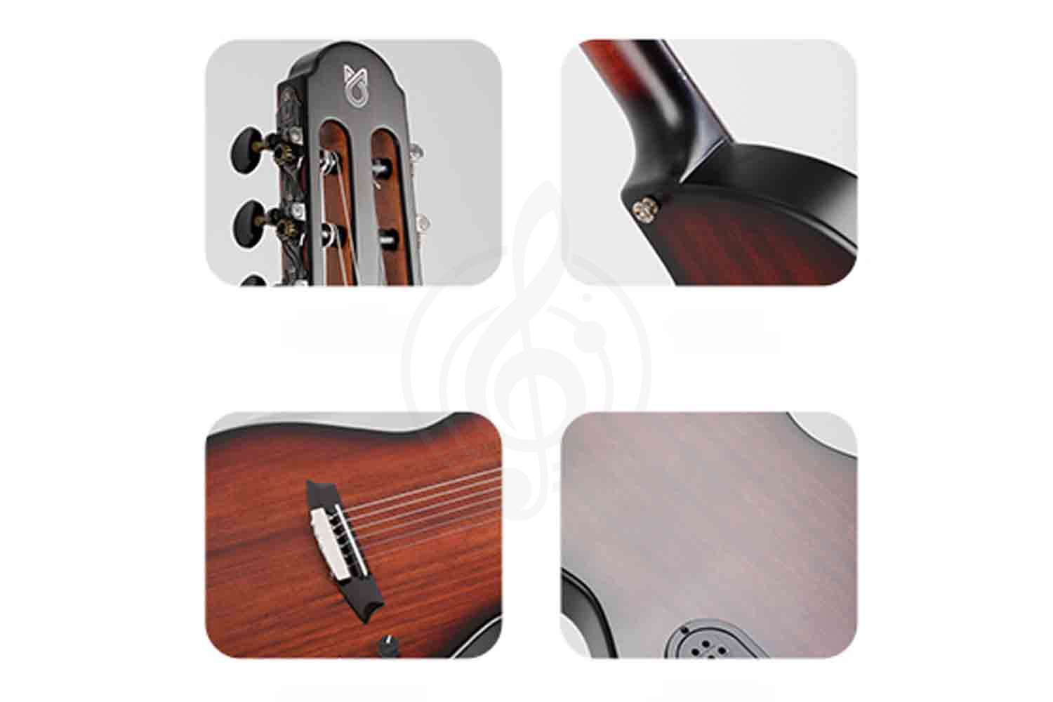 Классическая гитара 1/2 Martinez Hispania-Stain-520 - Классическая гитара со звукоснимателем 1/4, MARTINEZ Hispania-Stain-520 в магазине Доминанта мьюзик - фото 2