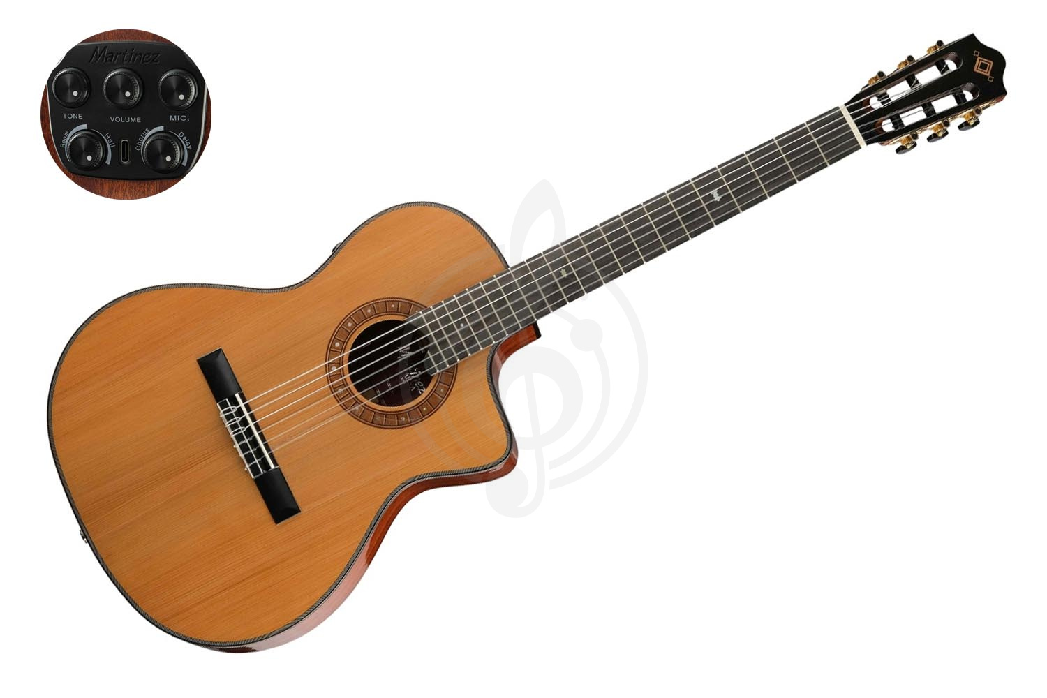 Классическая гитара 4/4 Martinez MP-14-MH - Классическая гитара со звукоснимателем, MARTINEZ MP-14-MH в магазине Доминанта мьюзик - фото 1