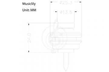 Стреплок Musiclily M186 - Крепление ремня с блокировкой, хром, Musiclily M186 в магазине DominantaMusic - фото 2