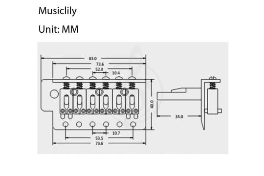 Тремоло Musiclily M213 - Бридж тремоло(Strat Tremolo), Musiclily M213 в магазине Доминанта мьюзик - фото 2