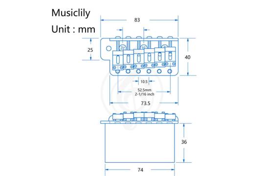Тремоло Musiclily MX1790CR - Бридж тремоло, Musiclily MX1790CR в магазине Доминанта мьюзик - фото 2