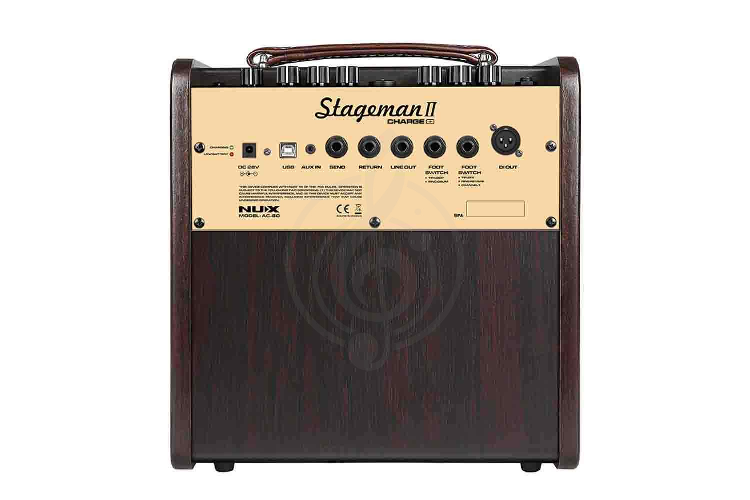 Комбоусилитель для акустической гитары Nux Cherub AC-80 Stageman II - Комбоусилитель для акустической гитары, 80 Вт, аккумуляторный, Nux AC-80 Stageman II в магазине DominantaMusic - фото 3