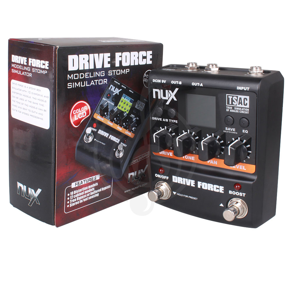 Педаль для электрогитар Педали для электрогитар Nux NUX DRIVE FORCE педаль моделирования DRIVE FORCE - фото 1