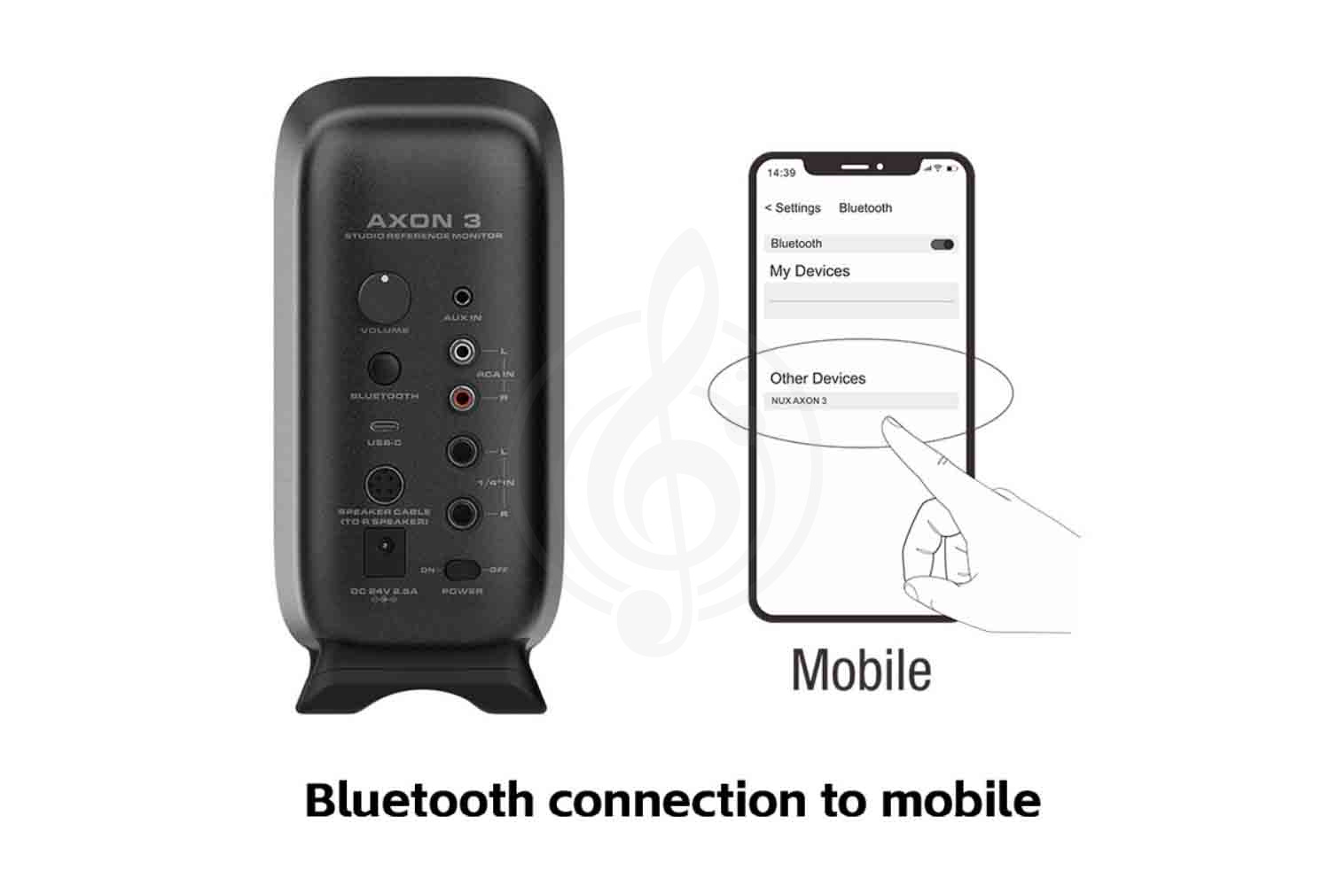 Студийный монитор Nux NFM-03-WH AXON-3 - Студийный монитор, Nux NFM-03-WH в магазине Доминанта мьюзик - фото 4