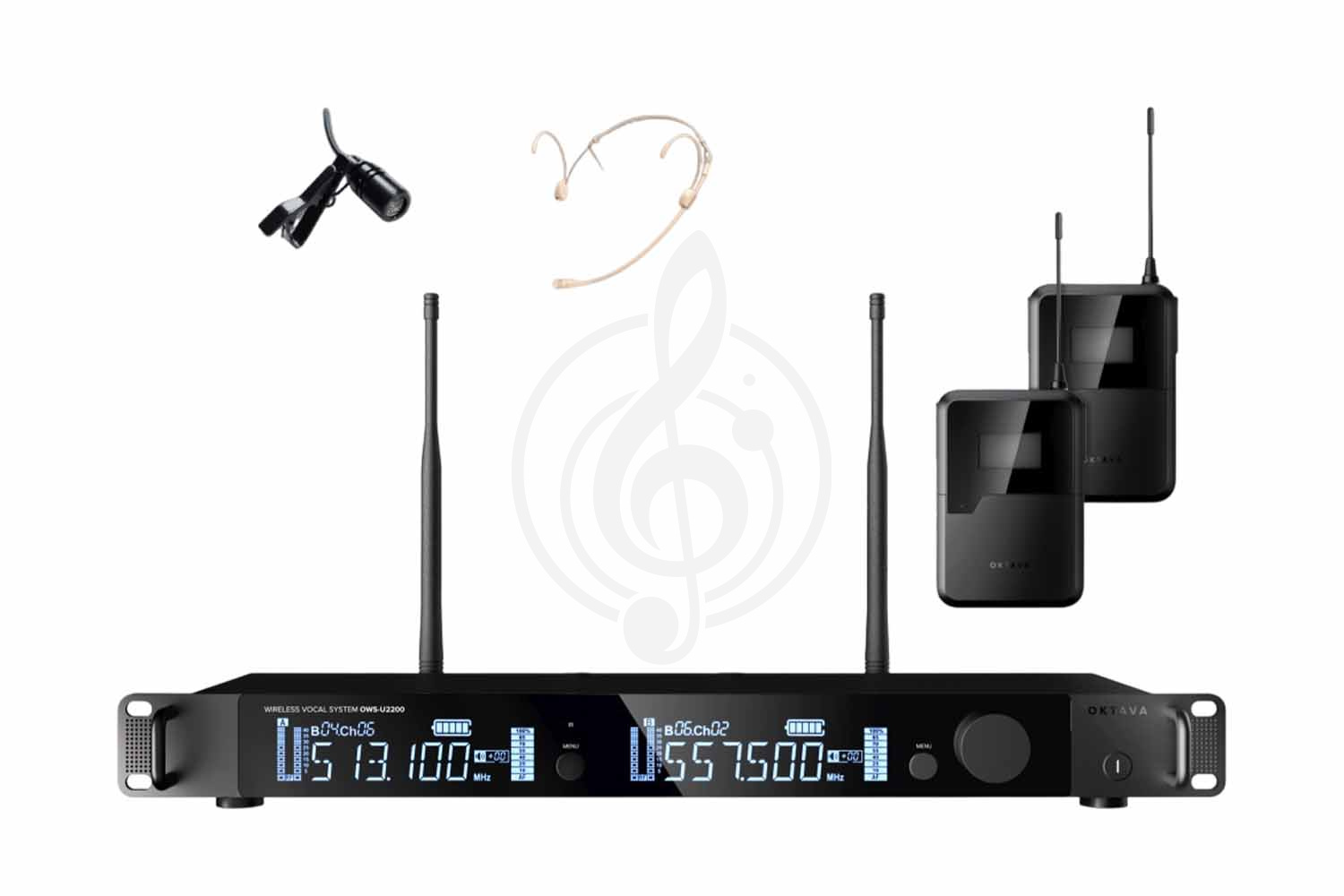 Радиосистема с петличным микрофоном Октава OWS-U2200D01L01-B-PRO - Радиосистема, Октава OWS-U2200D01L01-B-PRO в магазине Доминанта мьюзик - фото 1