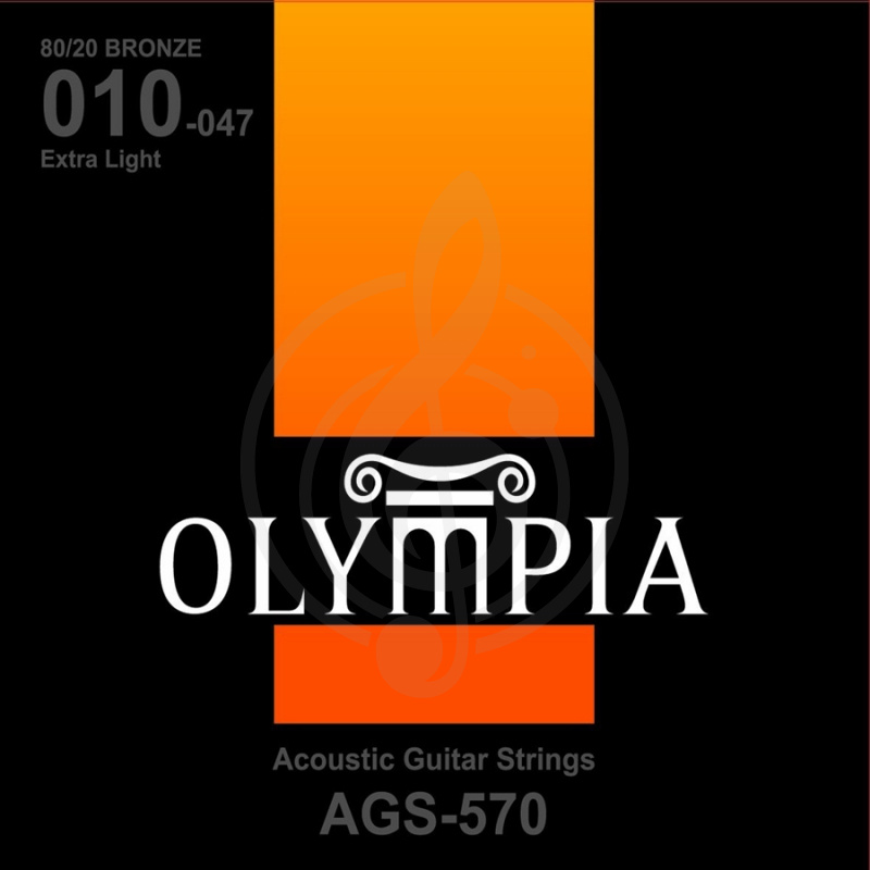 Струны для акустической гитары Струны для акустических гитар Olympia Olympia AGS 570 Струны для ак.гитары 010-047, 80/2 AGS 570 - фото 1