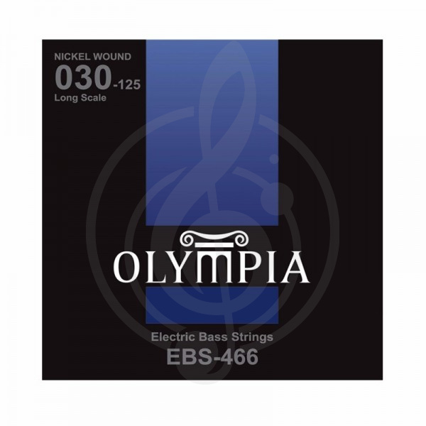 Струны для бас-гитары Струны для бас-гитар Olympia Olympia EBS466 Струны д/бас гитары, 6 стр.030-125, никель EBS 466 - фото 1