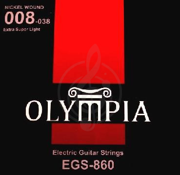 Струны для электрогитары Струны для электрогитар Olympia Olympia EGS-860 Струны для эл.гитары 008-038, Nick EGS-860 - фото 1