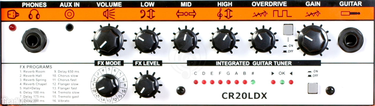 Комбоусилитель для электрогитары Усилители и комбики для электрогитар ORANGE Orange CR-20LDX-BLK Комбо гитарный, 8", 20Вт CR-20LDX-BLK - фото 5