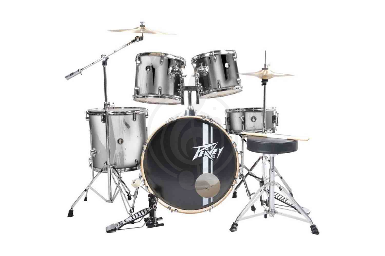 Ударная установка Peavey PV 5PC Drum Set Silver - Барабанная установка, Peavey PV 5PC Silver в магазине DominantaMusic - фото 1