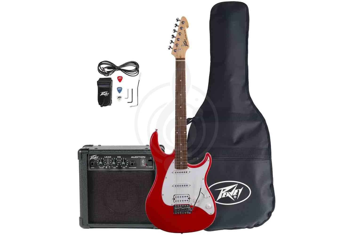 Комплект электрогитары PEAVEY Raptor Plus Pack Red - Электрогитара, комплект, Peavey Raptor Plus Pack Red в магазине DominantaMusic - фото 1