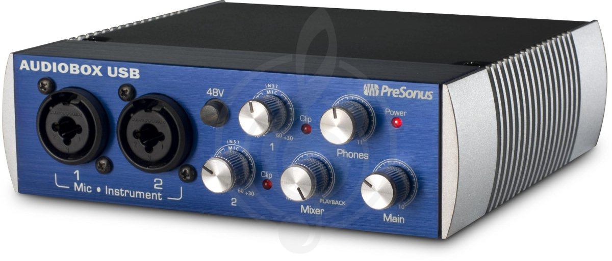 Звуковая карта Звуковые карты, аудиоинтерфейсы Presonus PreSonus AudioBox USB аудиоинтерфейс 2х2 для РС или МАС 24бит/48кГц, ПО Studio One Artist AudioBox USB - фото 1
