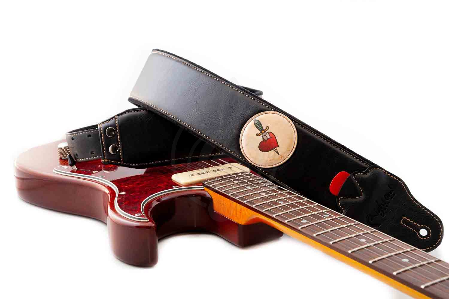 Ремень для гитары RightOn Straps 8419612002388 Groove Old School Heart - Ремень для гитары, RightOn Straps 8419612002388 в магазине DominantaMusic - фото 2