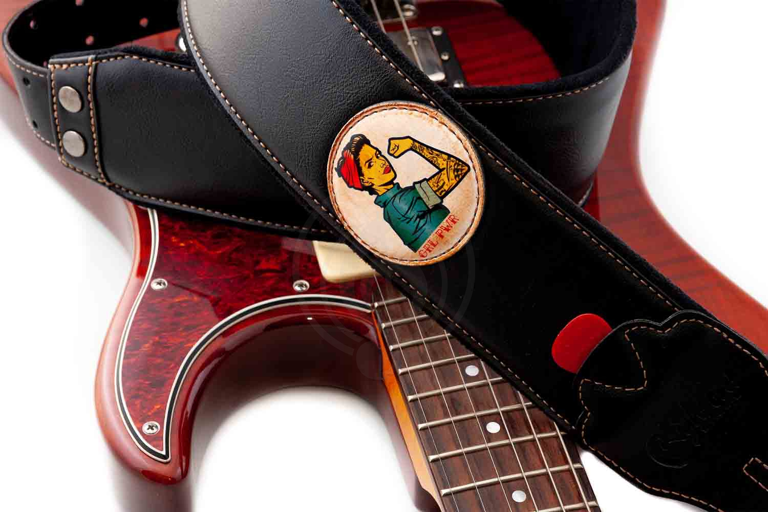Ремень для гитары RightOn Straps 8419612002395 Groove Old School Pin-Up - Ремень для гитары, RightOn Straps 8419612002395 в магазине DominantaMusic - фото 2