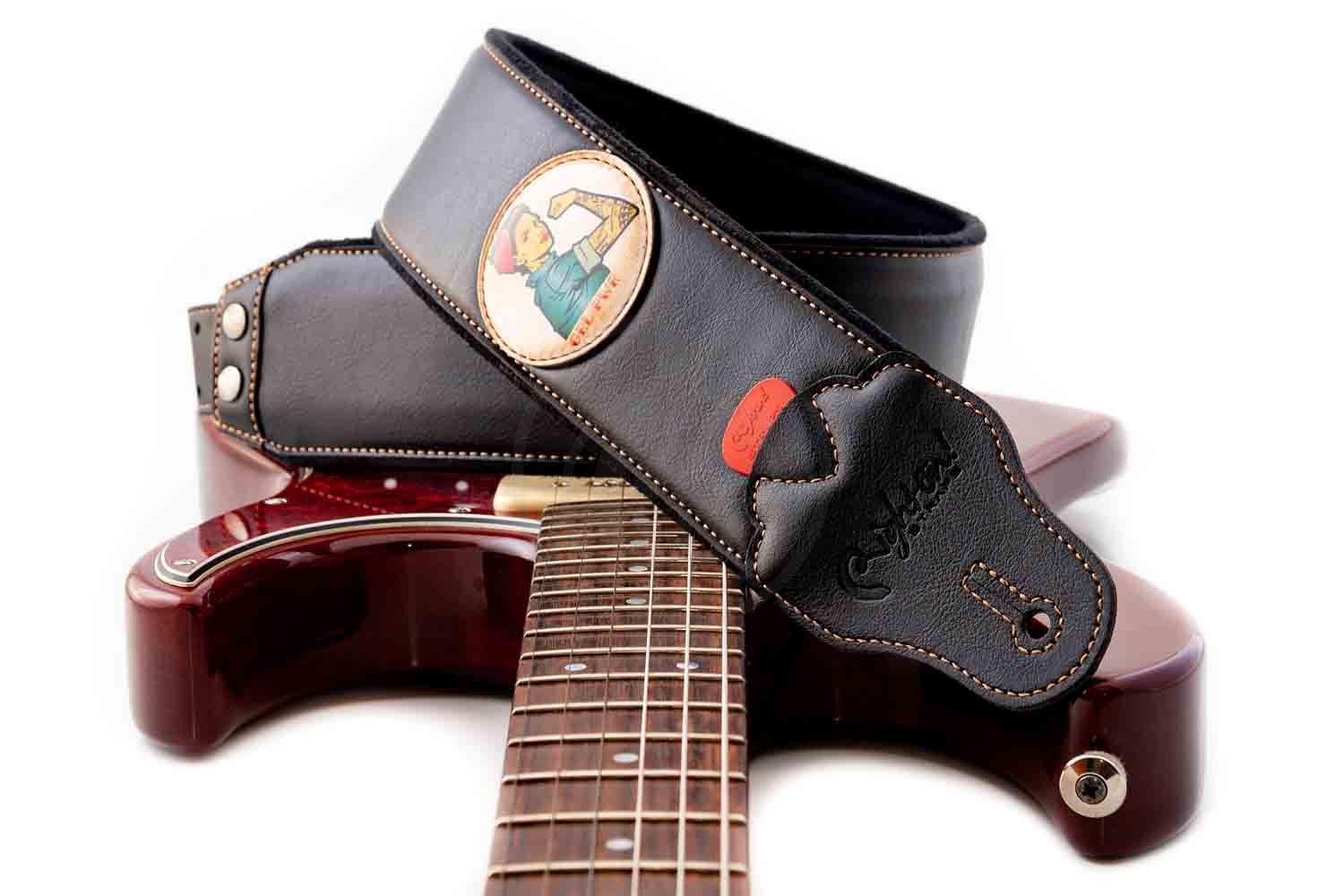 Ремень для гитары RightOn Straps 8419612002395 Groove Old School Pin-Up - Ремень для гитары, RightOn Straps 8419612002395 в магазине DominantaMusic - фото 4