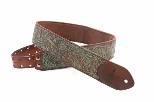 Ремень для гитары RightOn Straps Leathercraft Blackguard Teal - Ремень для гитары,  Leathercraft Blackguard Teal в магазине DominantaMusic - фото 2