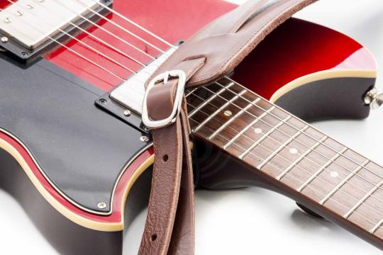 Ремень для гитары RightOn Straps Leathercraft Slim Brown - Ремень для гитары,  Leathercraft Slim Brown в магазине DominantaMusic - фото 5