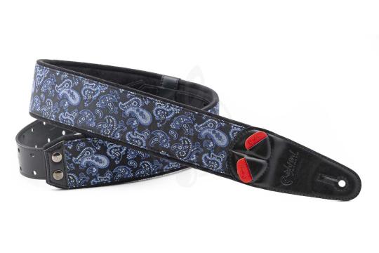 RightOn Straps Mojo Paisley Blue - Ремень для гитары - фото 2 Ремень для гитары RightOn Straps Mojo Paisley Blue - Ремень для гитары, Mojo Paisley Blue в магазине DominantaMusic - фото 2