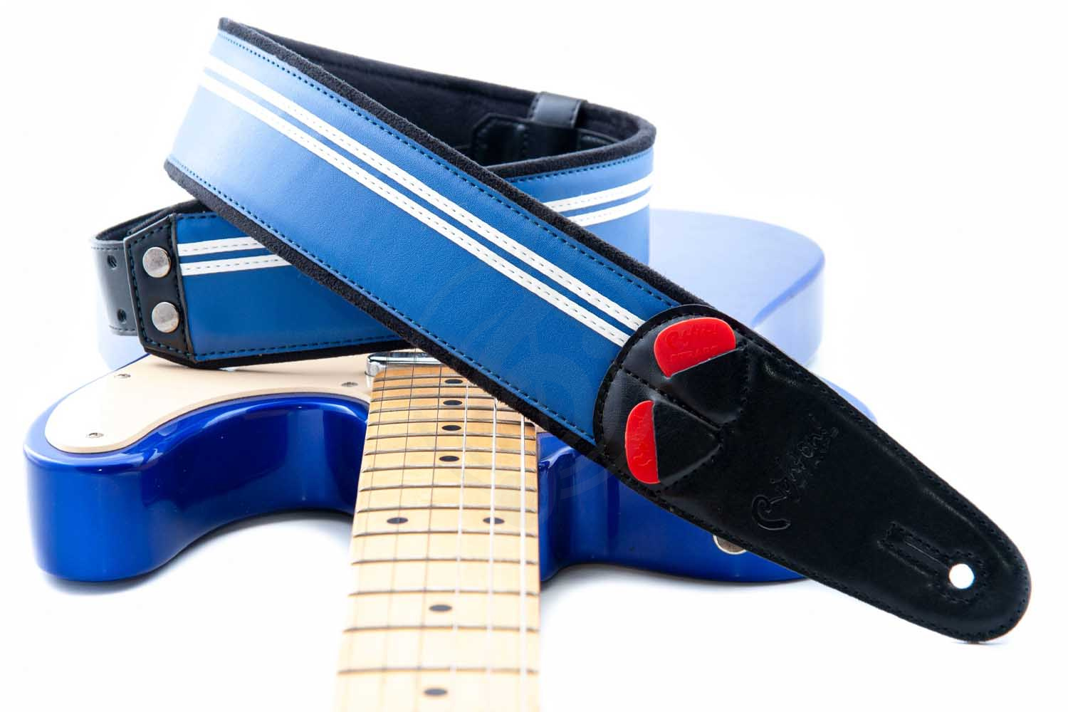 Ремень для гитары RightOn Straps Mojo Race Blue - Ремень для гитары,  Mojo Race Blue в магазине DominantaMusic - фото 4