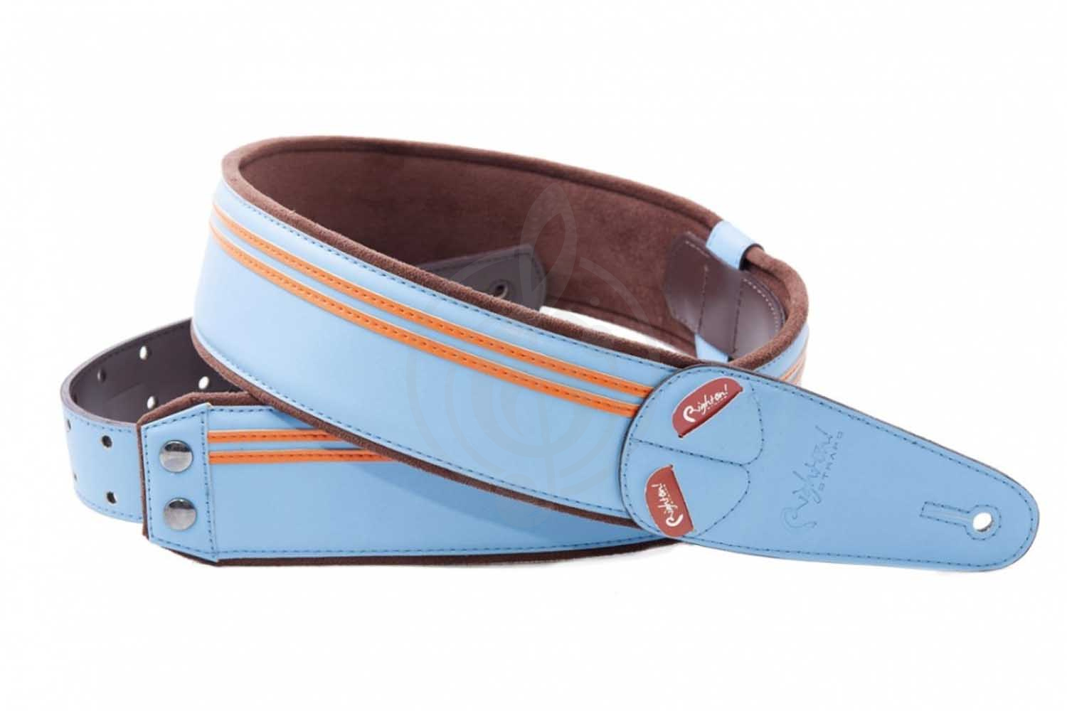 Ремень для гитары RightOn Straps Mojo Race Sonic Blue - Ремень для гитары,  Mojo Race Sonic Blue в магазине DominantaMusic - фото 1