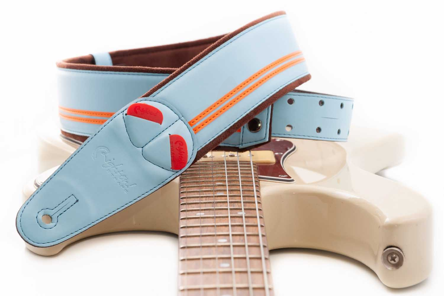 Ремень для гитары RightOn Straps Mojo Race Sonic Blue - Ремень для гитары,  Mojo Race Sonic Blue в магазине DominantaMusic - фото 3