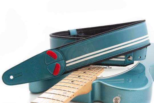RightOn Straps Mojo Race Teal - Ремень для гитары - фото 6 Ремень для гитары RightOn Straps Mojo Race Teal - Ремень для гитары, Mojo Race Tea в магазине DominantaMusic - фото 6