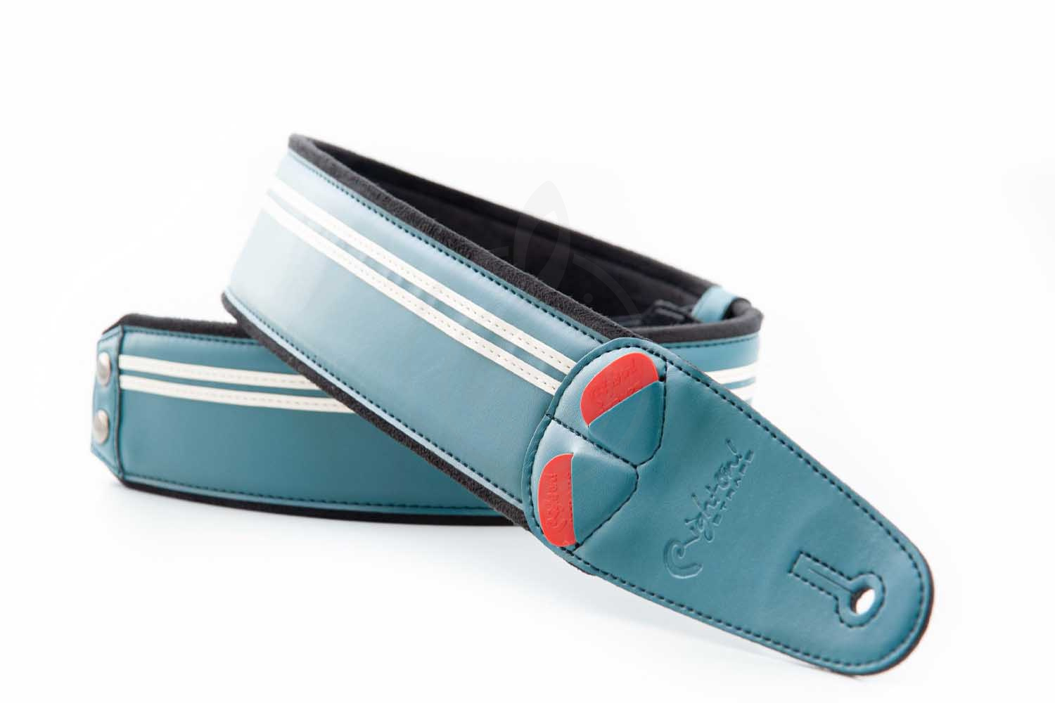 Ремень для гитары RightOn Straps Mojo Race Teal - Ремень для гитары,  Mojo Race Tea в магазине DominantaMusic - фото 2