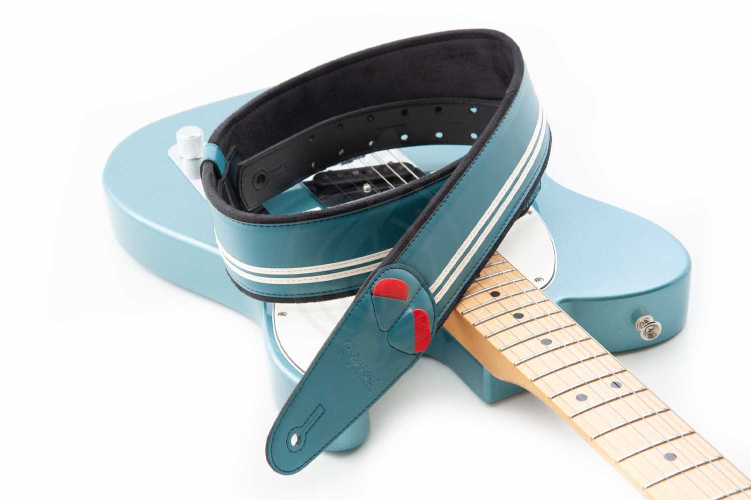 Ремень для гитары RightOn Straps Mojo Race Teal - Ремень для гитары,  Mojo Race Tea в магазине DominantaMusic - фото 4