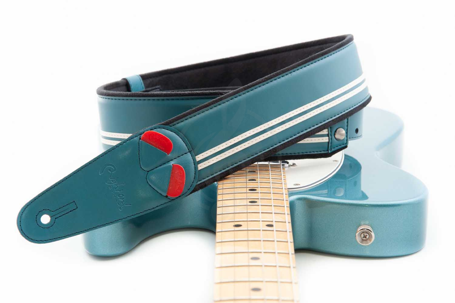 Ремень для гитары RightOn Straps Mojo Race Teal - Ремень для гитары,  Mojo Race Tea в магазине DominantaMusic - фото 7