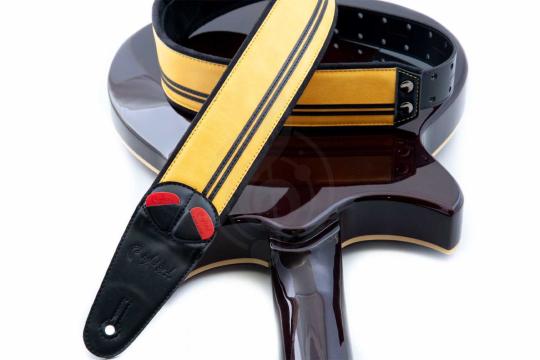 RightOn Straps Mojo Race Yellow - Ремень для гитары - фото 5 Ремень для гитары RightOn Straps Mojo Race Yellow - Ремень для гитары, Mojo Race Yellow в магазине DominantaMusic - фото 5