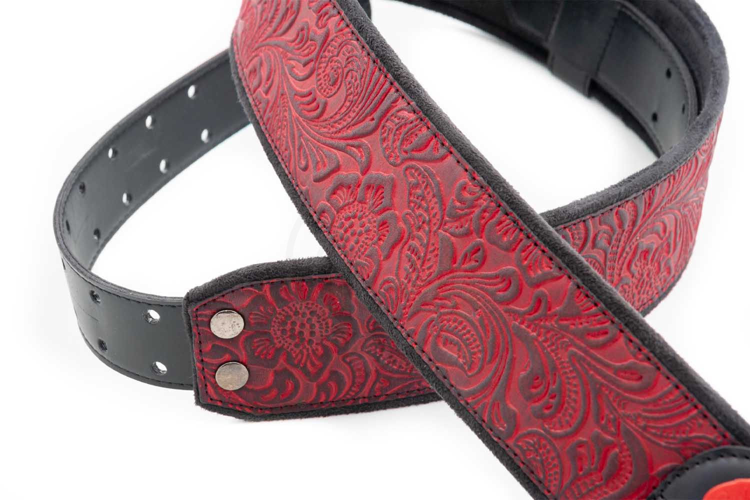 RightOn Straps Mojo Sandokan Red - Ремень для гитары - фото 8 Ремень для гитары RightOn Straps Mojo Sandokan Red - Ремень для гитары, Mojo Sandokan Red в магазине DominantaMusic - фото 8