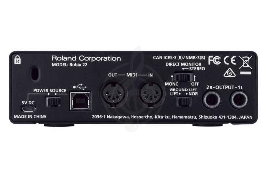 Звуковая карта Roland RUBIX22  внешний аудиоинтерфейс, Roland RUBIX22 в магазине Доминанта мьюзик - фото 2