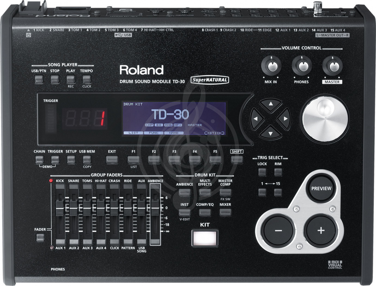 Пэд, рама и модуль Пэды, рамы и модули Roland Roland - TD-30 | Звуковой барабанный модуль TD-30 - фото 1