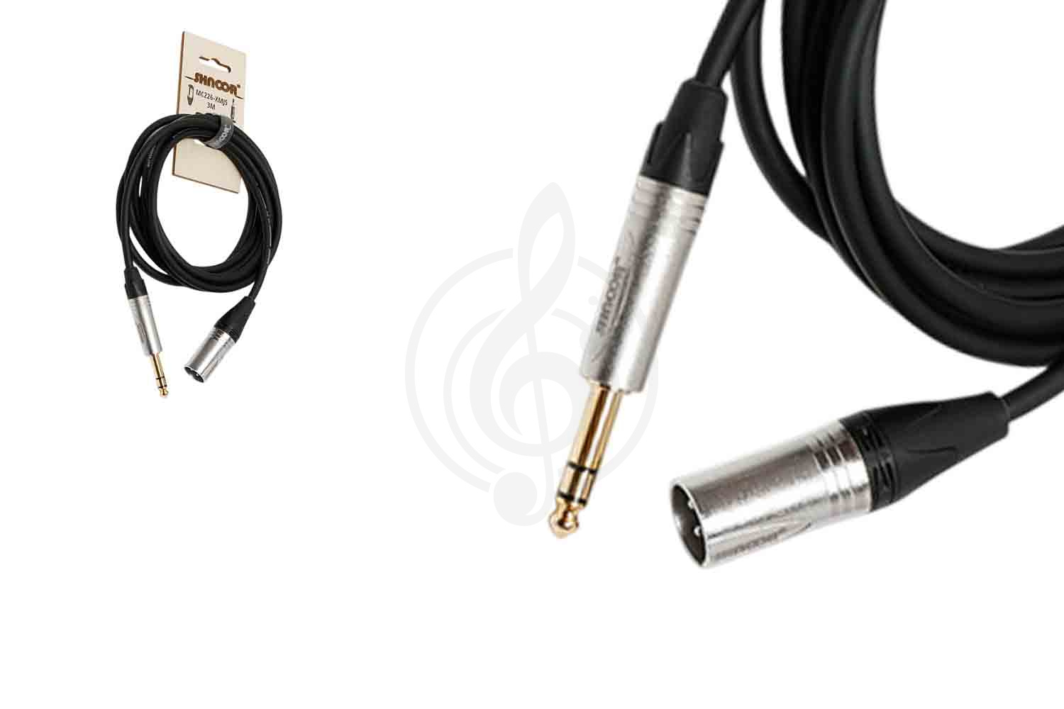 XLR-Jack микрофонный кабель SHNOOR MC226-XMJS-3m - Кабель микрофонный, XLRM-6.35мм, SHNOOR MC226-XMJS-3m в магазине Доминанта мьюзик - фото 1