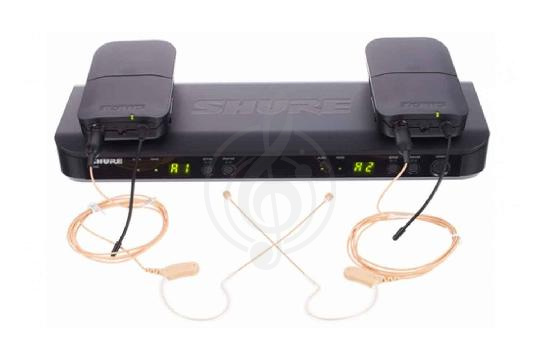 Радиосистема с головным микрофоном SHURE BLX188E/MX53 M17 - двухканальная радиосистема с двумя головными микрофонами MX153, Shure BLX188E/MX53 M17 в магазине DominantaMusic - фото 1
