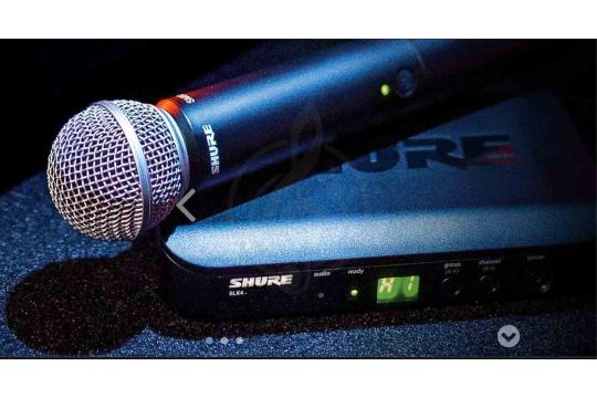 Радиосистема с ручным передатчиком Радиосистемы с ручным передатчиком Shure SHURE BLX24E/PG58-M17 Радиосистема вокальная c капсюлем микрофона PG58 (180x100x35) BLX24E/PG58-M17 - фото 7