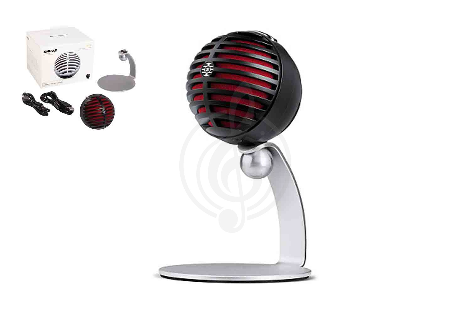 Микрофоны для стрима SHURE MV5-B-DIG - Конденсаторный микрофон, Shure MV5-B-DIG в магазине Доминанта мьюзик - фото 1