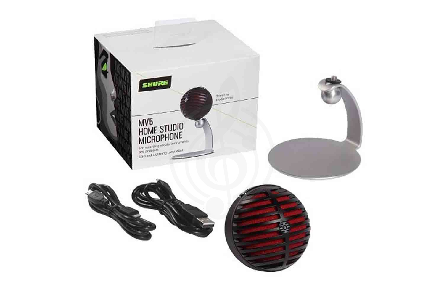 Микрофоны для стрима SHURE MV5-B-DIG - Конденсаторный микрофон, Shure MV5-B-DIG в магазине Доминанта мьюзик - фото 2