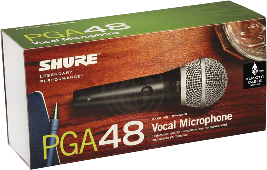 Динамический вокальный микрофон Динамические вокальные микрофоны Shure SHURE PGA48-XLR-E - динамический вокальный микрофон PGA48-XLR-E - фото 2