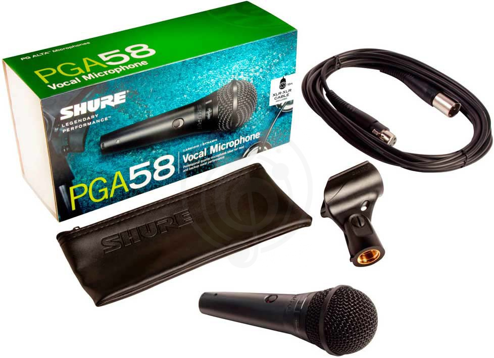 Динамический вокальный микрофон Динамические вокальные микрофоны Shure SHURE PGA58-XLR-E Динамический вокальный микрофон PGA58-XLR-E - фото 2