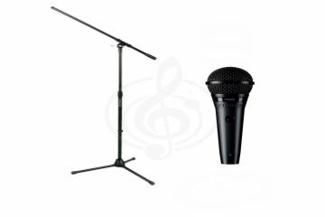 Динамический вокальный микрофон Динамические вокальные микрофоны Shure SHURE PGA58BTS Динамический вокальный микрофон + стойка PGA58BTS - фото 5