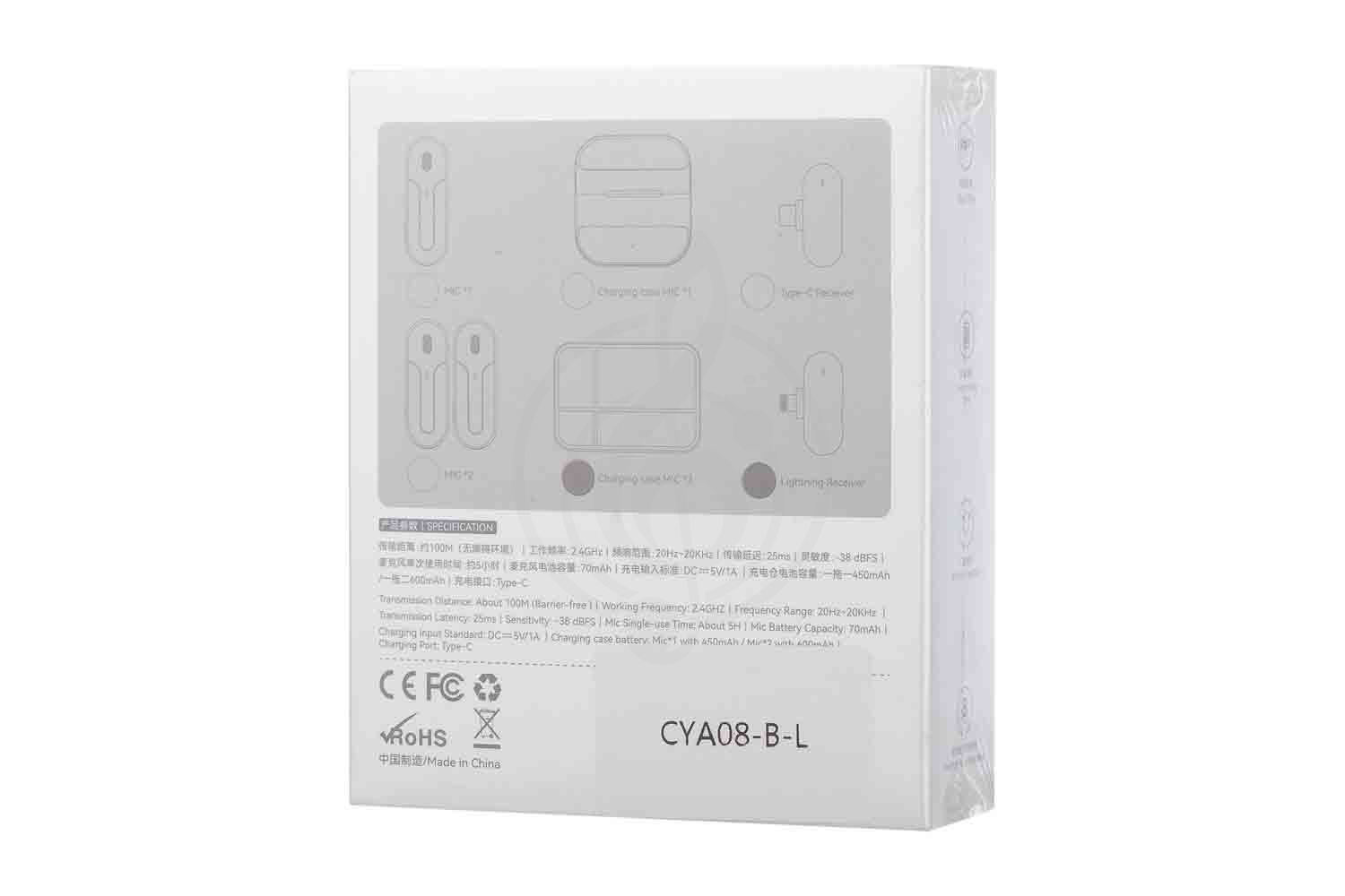 Радиосистема с петличным микрофоном Simple Fly CYA08-B-L - Микрофон беспроводной, Simple Fly CYA08-B-L в магазине Доминанта мьюзик - фото 2