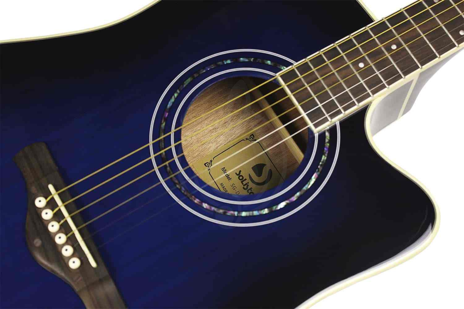 Трансакустическая гитара SOLISTA SG-D1 GGP BL - Трансакустическая гитара, Solista SG-D1 GGP BLUE в магазине DominantaMusic - фото 3