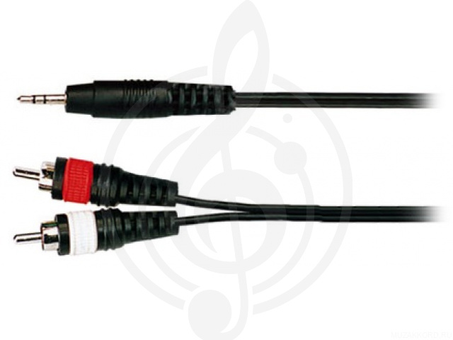 Y-кабель Y-межблочный кабель Soundking Soundking BB413-3M - аудио шнур 2хRCA-mini Jack 3m BB413-3M - фото 1