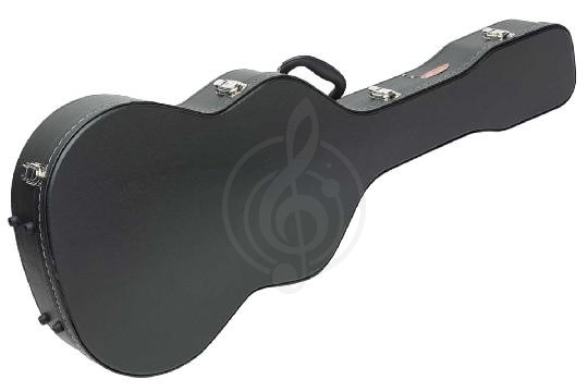 Изображение STAGG GEC-C - кейс для классической гитары, жесткий, плюшевая внутренняя обивка, хромированная фурни